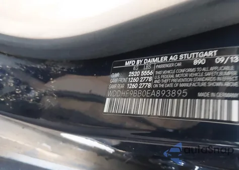 2014 Mercedes-Benz E 550 4Matic z USA, uszkodzony, nr VIN WDDHF9BB0EA893895